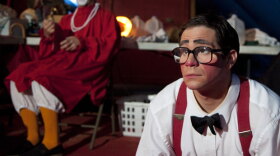 Barry Lubin as Grandma the clown, and Mark Gindick, another clown in the legendary Big Apple Circus.