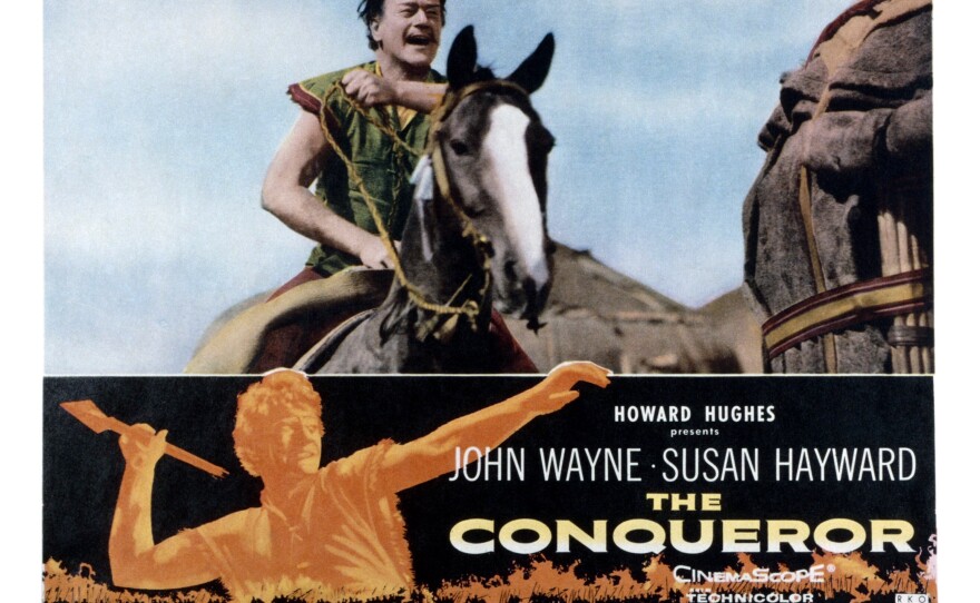 John Wayne in <em>The Conqueror</em>, 1956.