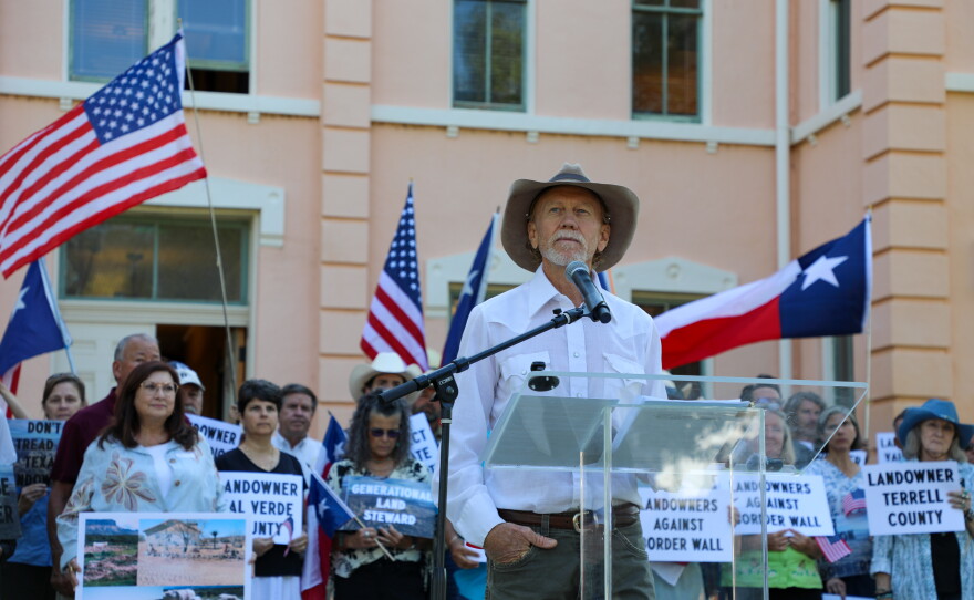 Local archeologist David Keller is helping local landowners organize against the Trump administration's planned wall along the border with Mexico. Keller is also one of six plaintiffs in a lawsuit filed on Monday.