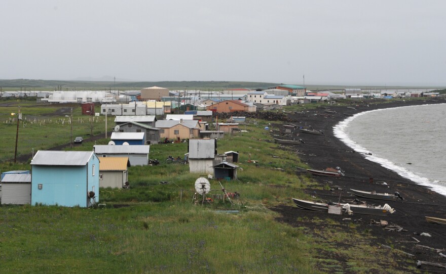 The village of Stebbins on the Norton Sound coast in Western Alaska.