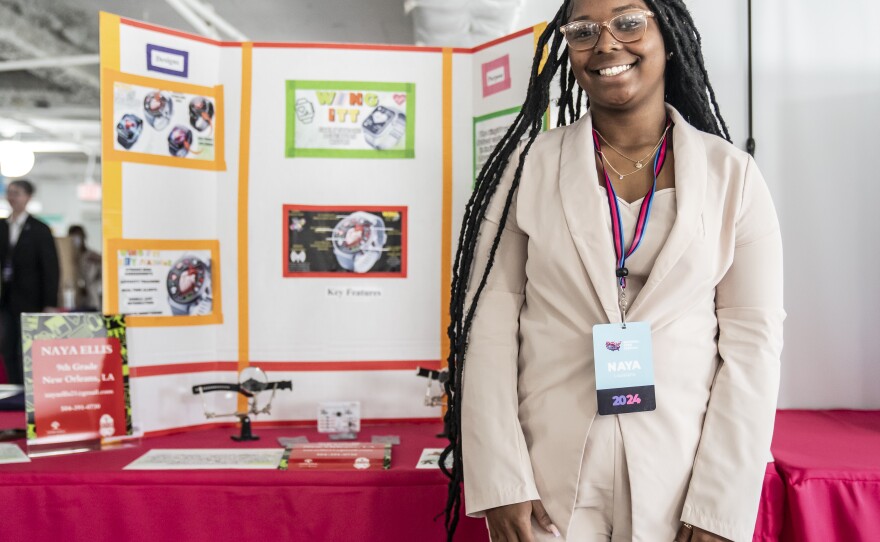 Naya Ellis, a 9th-grader, is a native of New Orleans. She developed a stroke detector.