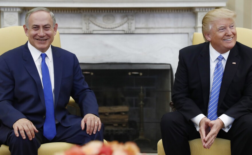 President Donald Trump and Israeli Prime Minister Benjamin Netanyahu met in the White House on Feb. 15. Netanyahu's muted reaction to the most recent threats and attacks on U.S. Jewish sites has drawn criticism from some in Israel.
