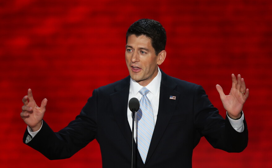 Republican vice presidential candidate, U.S. Rep. Paul Ryan (R-WI) speaks during the third day of the Republican National Convention at the Tampa Bay Times Forum on August 29, 2012 in Tampa, Florida.