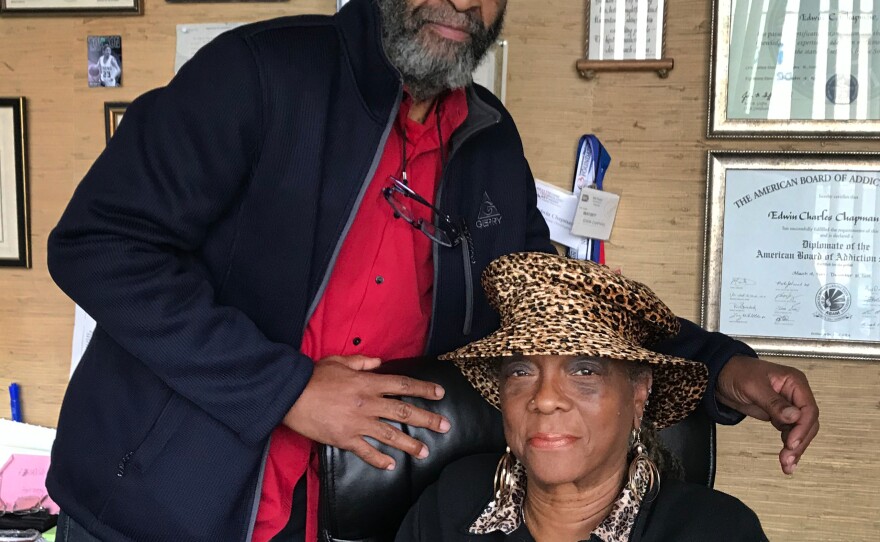 Larry and Evelyn Bing have been married for 22 years. Larry heard about Dr. Chapman on the streets from an addict friend who later died from an overdose. His treatment is covered by Medicaid and Medicare and he knows he's lucky to have the support of his wife, Evelyn.