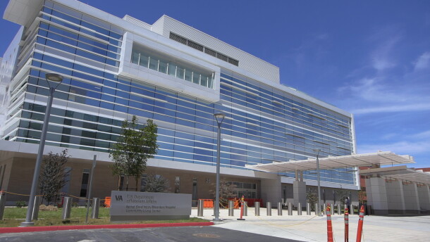 A photograph of the new $205 million, 200,000 square foot VA Spinal Cord Injury and Disorders Hospital and Community Living Center at the Jennifer Moreno VA San Diego Medical Center July 23, 2026.