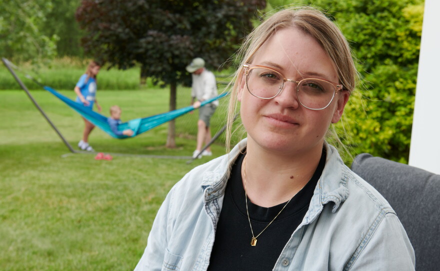 Petersen works as a legal assistant at a small firm in Mason City, Iowa. She can leave work on a dime if one of her children falls sick, but she has no paid sick leave so she won't get paid.