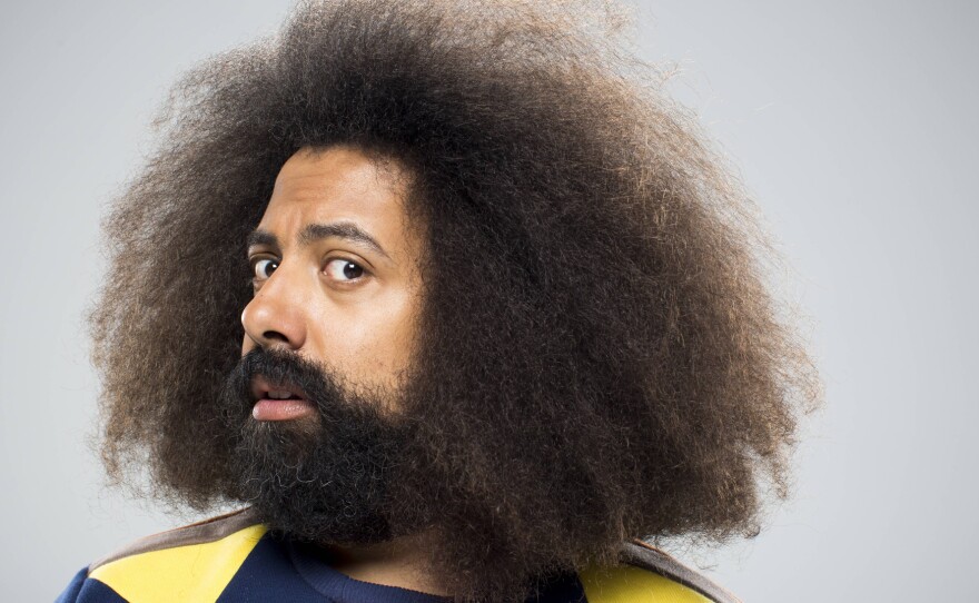 Reggie Watts calls his form of entertainment "disinformationist." He disorients his audience, sometimes talking non-sense and switching seamlessly between accents — all improvised on the spot.