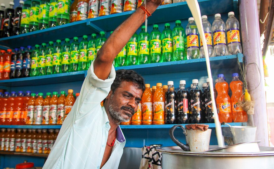 Ravi, a chai wallah in the south Indian city of Pollachi