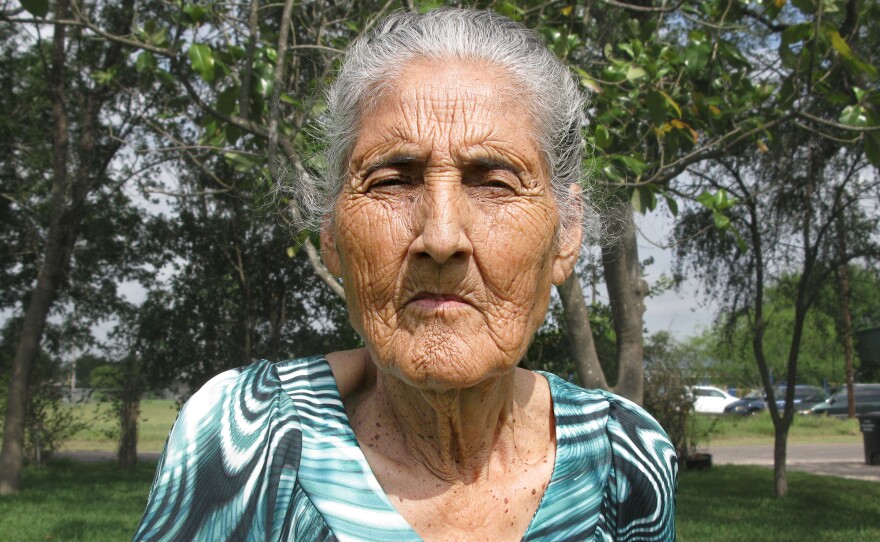 Aurora Gonzalez, 81, retired last year after working in fields for 60 years as a farm labor contractor.