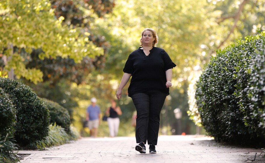 On the advice of a co-worker, Dehne joined a six-week program through which she learned how to safely walk to ease her pain. Now Dehne briskly walks for exercise and enjoyment multiple times a week. Her knees, she says, "don't hurt me anymore."