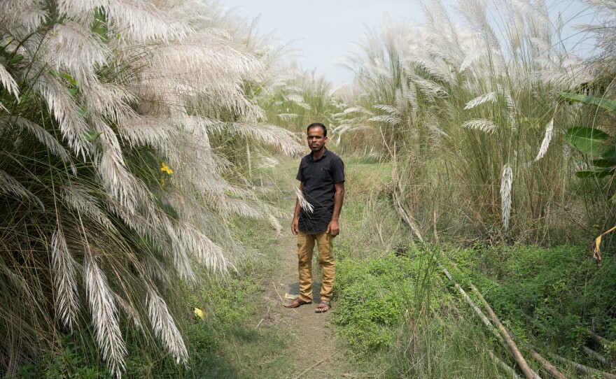 Nasir Uddin, 29, is the informal leader of the Chandanpur char. His mother and both sisters were left off the NRC. His sisters did not have high school certificates. For young women, inclusion in the NRC can help boost marriage prospects. "People these days ask if you are in the NRC before marriage," Uddin explains. "It will be very hard to get my youngest sister married."