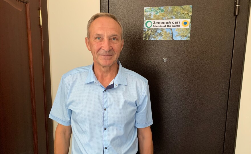 Yuriy Samoilenko stands for a portrait at the headquarters for Green World, an independent environmental advocacy group and the Ukrainian branch of Friends of the Earth International, in Kyiv, Ukraine, on Aug. 18.