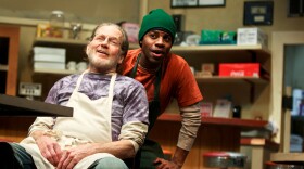 Robert Foxworth and Anthony B. Phillips in a scene from San Diego Rep's production of "Superior Donuts."