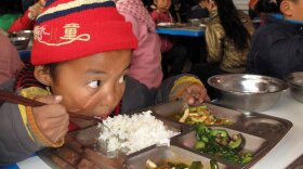 Hujiaying primary school in China's remote Shaanxi province is among the schools benefiting from the nonprofit Free Lunch for Children program.