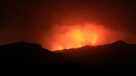 The Whitewater-Baldy Complex fire as seen from Spurgeon Mesa looking toward Bearwallow in the Gila Wilderness of New Mexico.