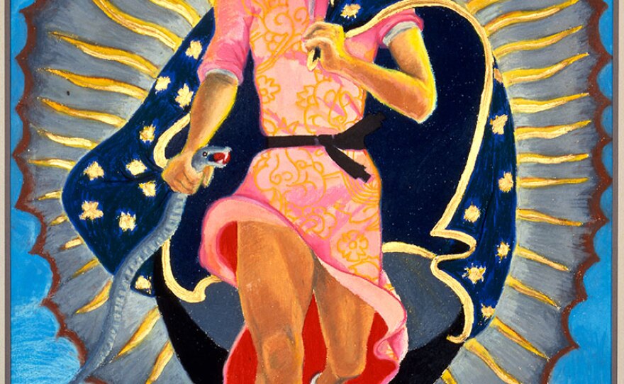 Yolanda López's "Portrait of the Artist as the Virgin of Guadalupe," (1978).