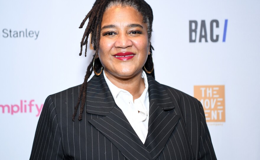 Lynn Nottage photographed at A Broadway Celebration at the Times Square EDITION, in December 2021.
