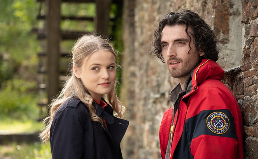Emily Reid as Roxanna Dubiki and Arthur McBain as Alex Myer in THE TROUBLE WITH MAGGIE COLE.