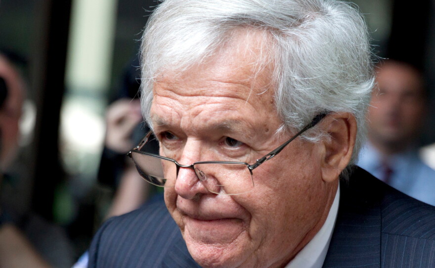 Former House Speaker Dennis Hastert departs the federal courthouse, in Chicago, June 2015.