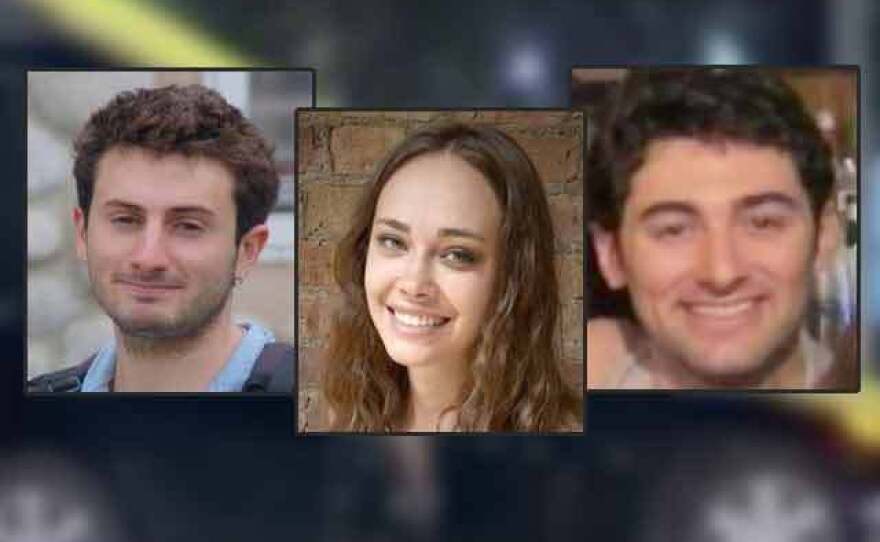 This 10News image shows photos of Salvatore Belvedere (left), Ilona Flint (center) and Gianni Belvedere (right).