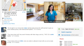 A screenshot of the desktop version of the Yelp app is shown in this image. 