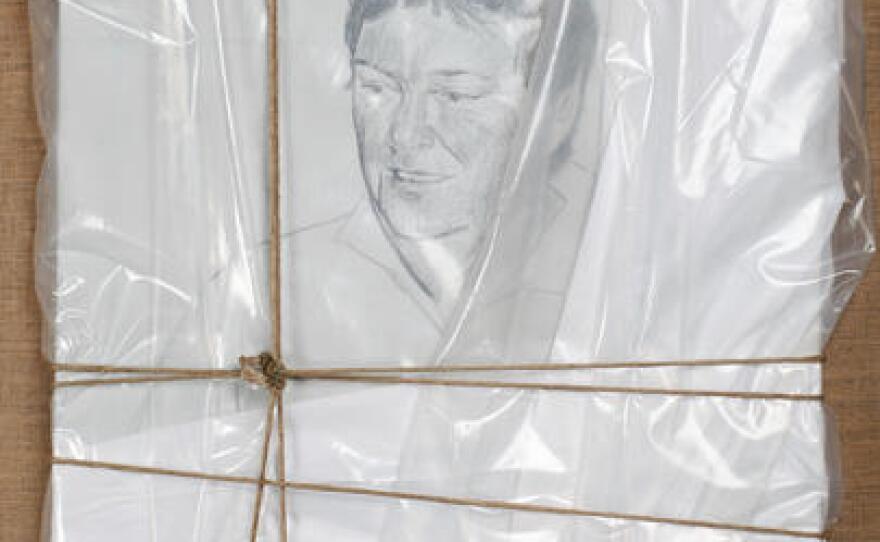 Christo did this portrait of David Copley, who had the largest private collection of Christo's works in the United States.