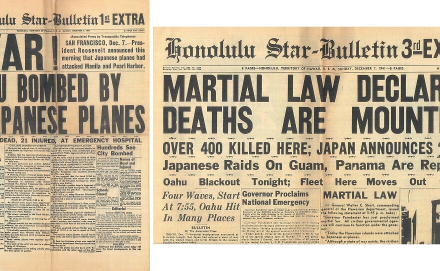 The Honolulu Star Bulletin from December 7, 1941.