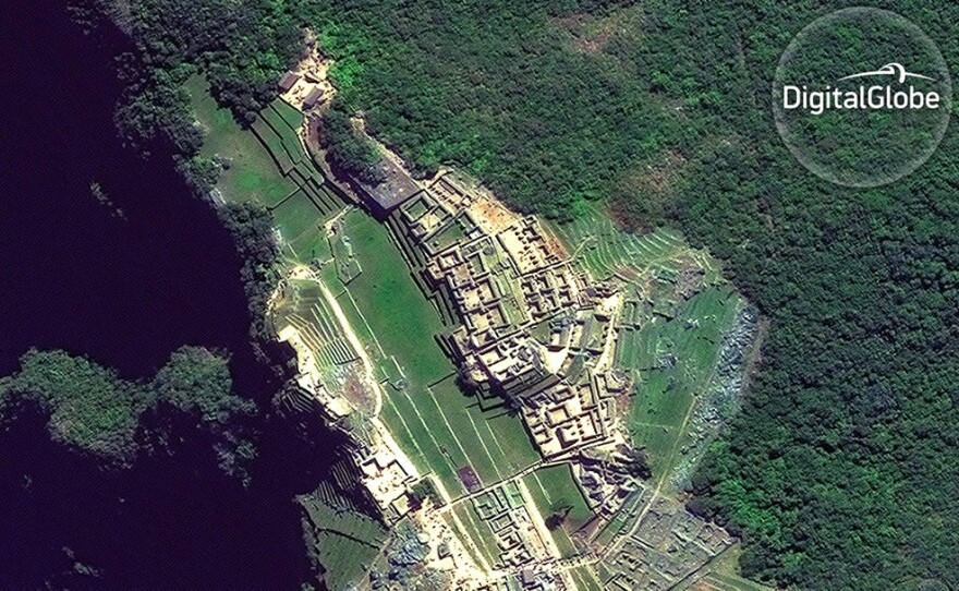 Satellite imagery of Machu Pichu in Peru, taken in June 2016.