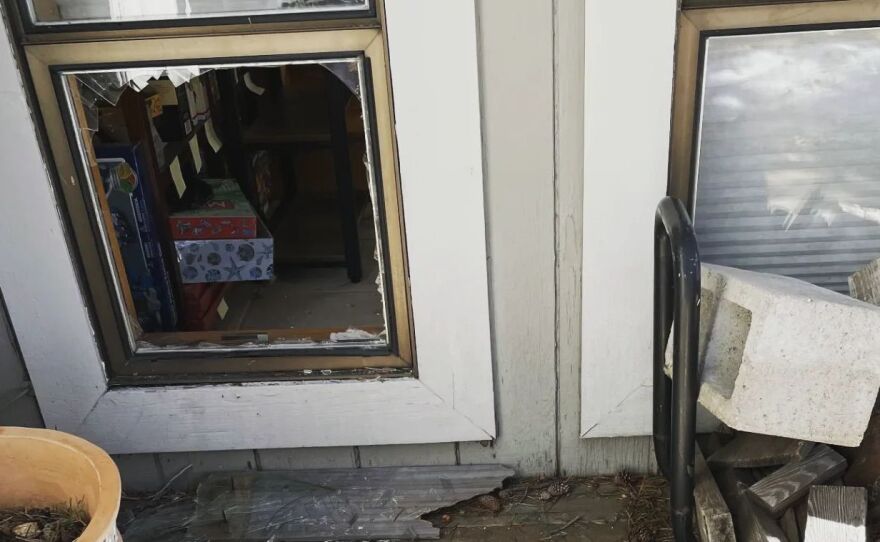 Hank the Tank "somehow squeezed inside" a house after breaking this small window, police said.