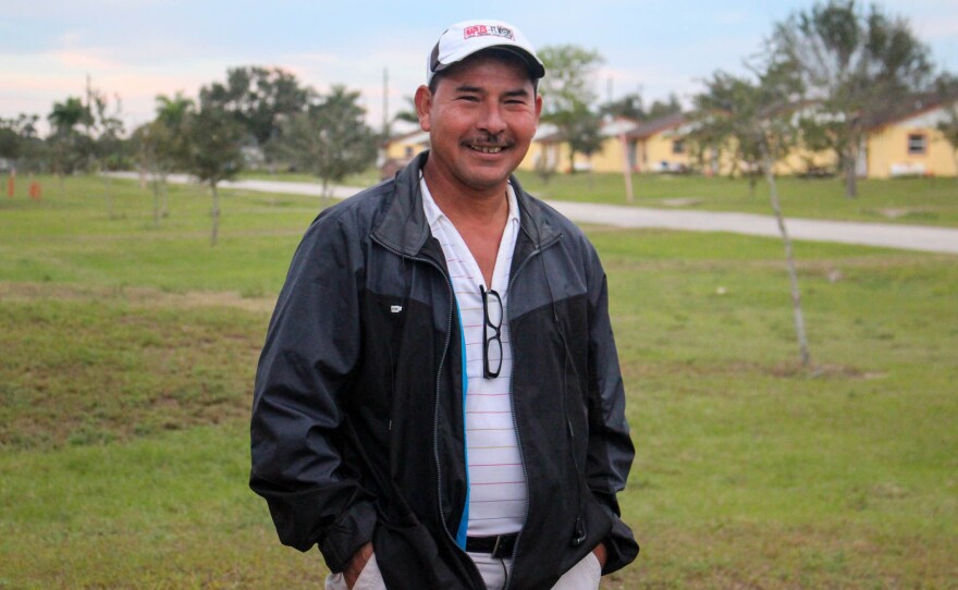 Esteban Gonzalez has spent most of each year, for the past eight years, as a guest worker in Florida. His family remains back home in Veracruz, Mexico.