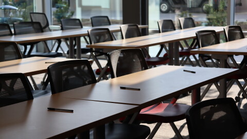 An empty classroom at Crawford High School on Monday, Aug. 12, 2024.
