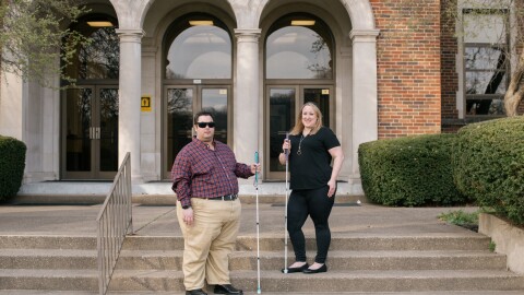 Harold Rogers and Miranda Lacy met at West Virginia State University—they both still consider this campus home. They went on to graduate school at West Virginia University, where they say they've faced huge challenges as blind students.