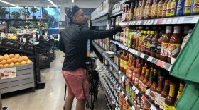 A man shops at Imperial Beach's SunCoast Market Co-op, Feb. 10, 2026.