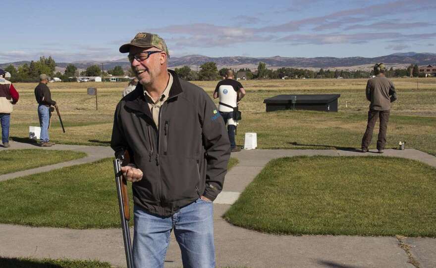 Republican Greg Gianforte after a round of trap shooting while unsuccessfully running for Montana governor last fall. Gianforte is now running for the vacant U.S. seat vacated by Interior Secretary Ryan Zinke.