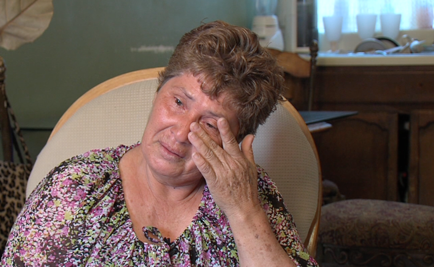 Maria Ana Soto discusses her missing son at her Tijuana home, April 20, 2015.