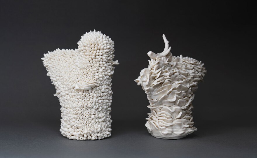 Sculpture work by artist Rebecca Webb is part of the Athenaeum Music & Arts Library's 32nd Annual Juried Exhibition.