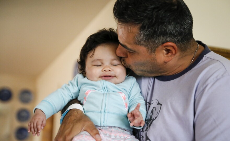 Agustin shares a moment with Selma.