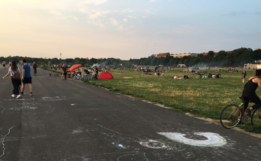 Thousands of Berliners come to Tempelhof on warm summer evenings, but there's always room for more.