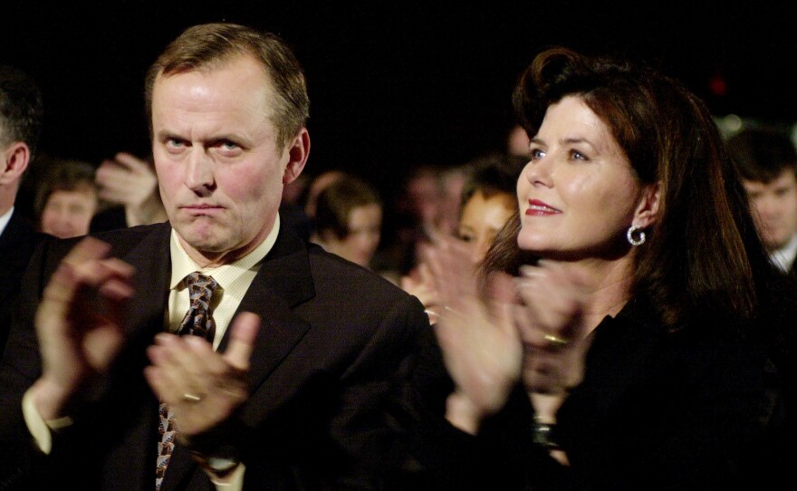 John Grisham and his wife Renee in 2004. "We kept our feet on the ground and we didn't change," said Grisham of finding fame.
