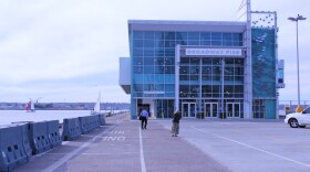 The new terminal building on San Diego's Broadway Pier is part of a $28 million face-lift the pier got, despite an erosion in the cruise ship business. January 26, 2011.