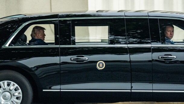 President Donald Trump departs Walter Reed National Military Medical Center, Tuesday, May 26, 2026, in Bethesda, Md.