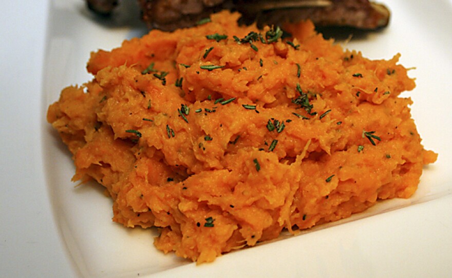 Mashed Sweet Potatoes With Rosemary And Parmigiano
