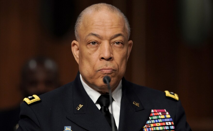 Army Maj. Gen. William Walker, Commanding General of the District of Columbia National Guard is seen during a joint hearing to discuss the January 6th attack on the U.S. Capitol.