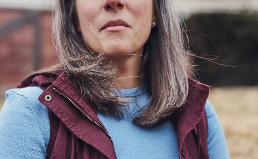 Cresskill parent Stephanie Cropper went door-to-door to lobby for the referendum to fix the school. She tears up when asked how her daughter's been doing since the school closed. "I think all of them have had a hard time with relationships."