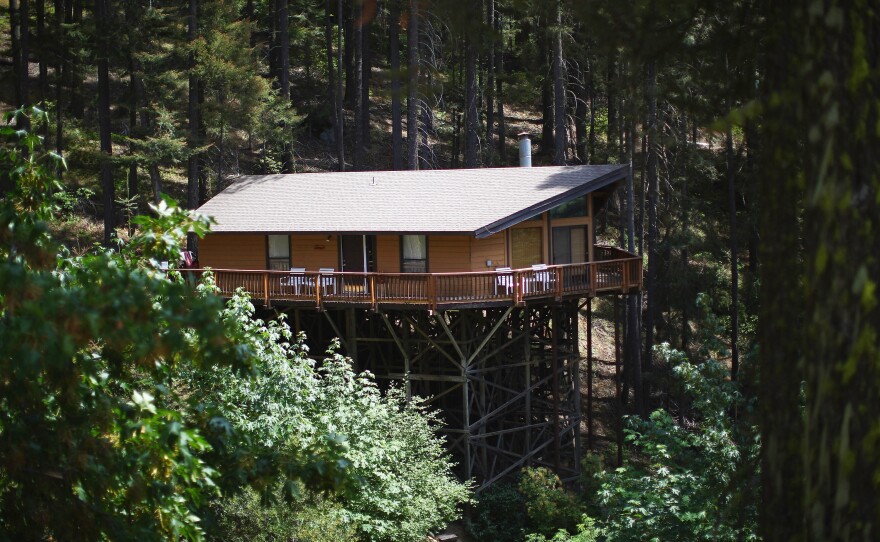 The homes in this subdivision in the mountains west of Ellensburg in Kittitas County are at high risk in the event of a wildfire: They are too close to the forest, with no space for firefighters.