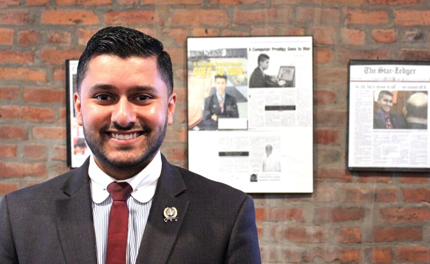 Raj Mukherji, 31, is an entrepreneur, former Marine reservist, and state assemblyman from Jersey City. He's Indian-American — one of many residents here with immigrant parents, hoping other immigrants will vote in November.