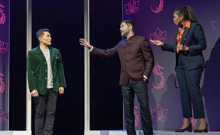 Daniel Dae Kim, Ryan Eggold and Marinda Anderson in "Yellow Face."
