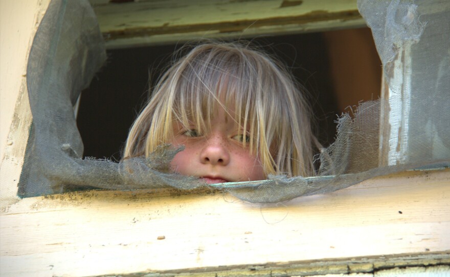 FRONTLINE spent months following three young girls, including Kaylie (pictured), who are growing up amidst their families’ struggles against financial ruin.