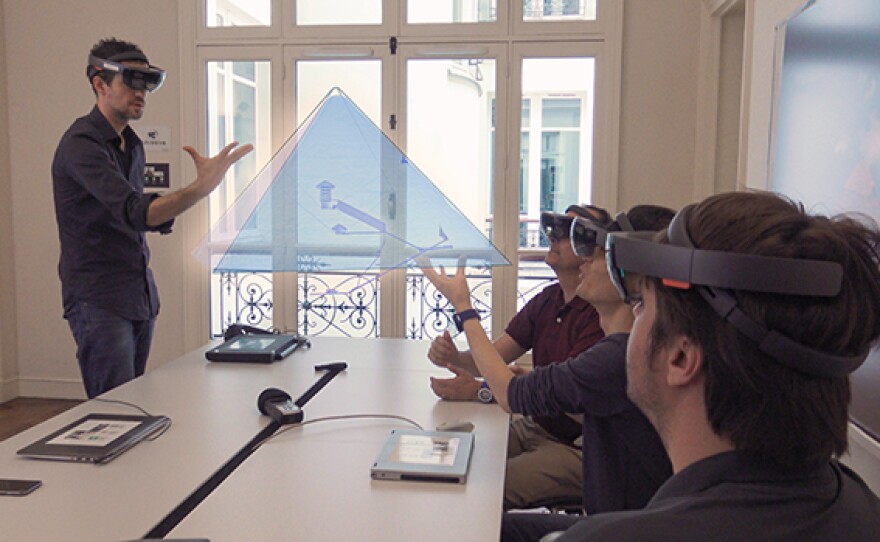 Scan Pyramids presents results in augmented reality.