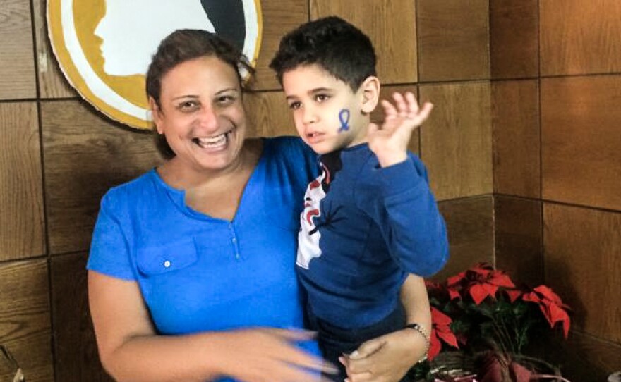 Dahlia Soliman celebrates Autism Awareness Month with one of her students, Seif. Ever since she was a little girl, she loved working with children with special needs.